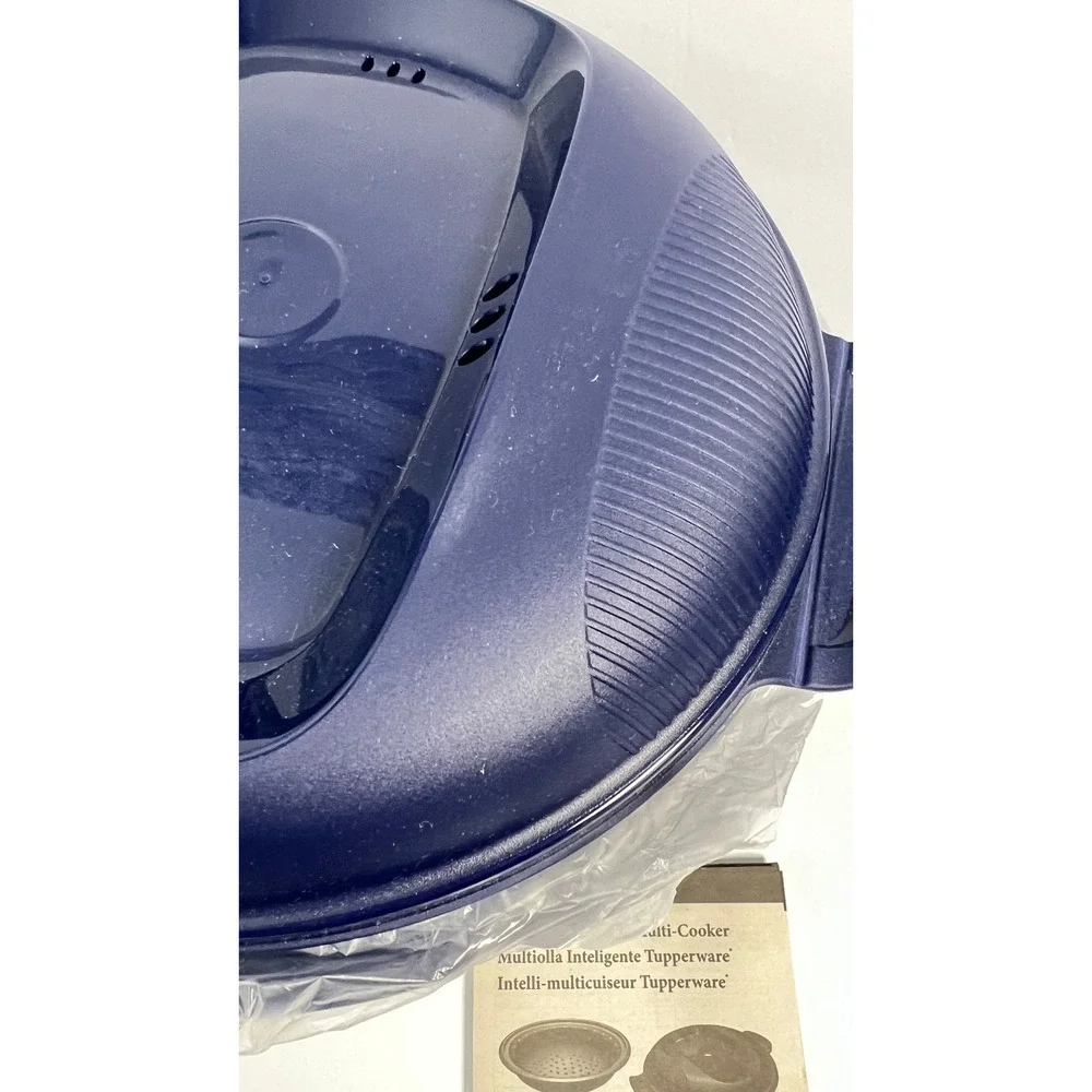 Tupperware Smart Multi-Cooker Microwave Steamer Cooker Cobalt Blue New Open Box
